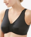 Glamorise Complete Comfort Front-close Wire-free Sleep Bra In Black