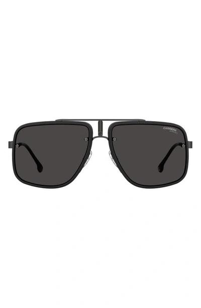Carrera Eyewear Glory Ii 59mm Aviator Sunglasses In Matte Black/ Grey