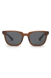 Diff Colton 50mm Polarized Square Sunglasses In Whiskey Crystal/ Grey