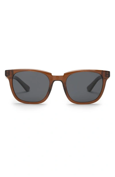 Diff Colton 50mm Polarized Square Sunglasses In Whiskey Crystal/ Grey