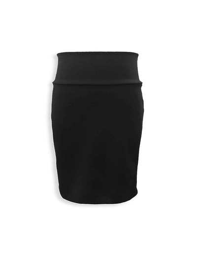 Un Deux Trois Gril's Stretch Pencil Skirt In Black