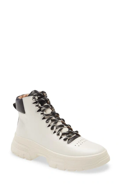 Linea Paolo Billie Platform Sneaker In White Nappa Leather