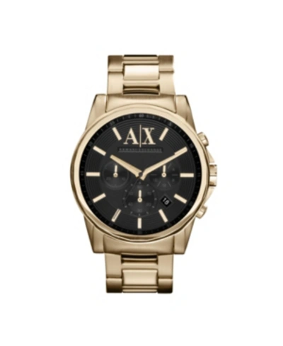 Ax Armani Exchange Ax Men's Gold-tone Stainless Steel Bracelet Watch 45mm