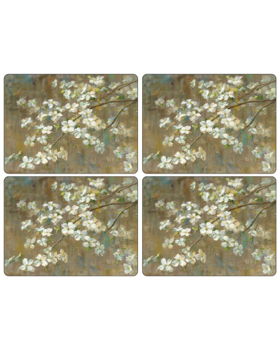 Pimpernel Dogwood In Spring Set Of 4 Placemats In Light,past