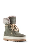 Cougar Vanetta Faux Fur Trim Waterproof Boot In Moss