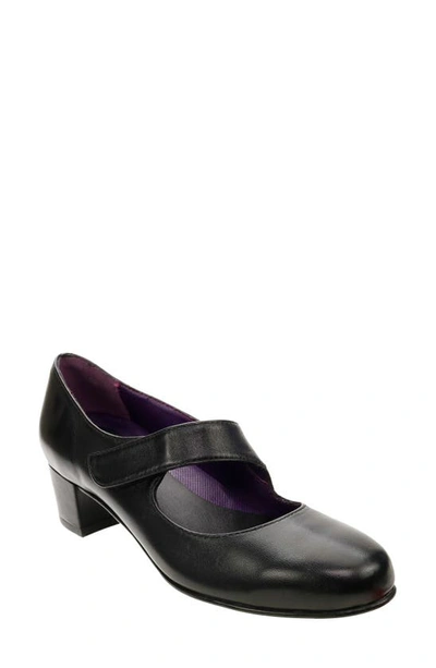 David Tate Sterling Mary Jane Pump In Black Leather