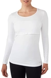 Modern Eternity Maternity/nursing Tee In White