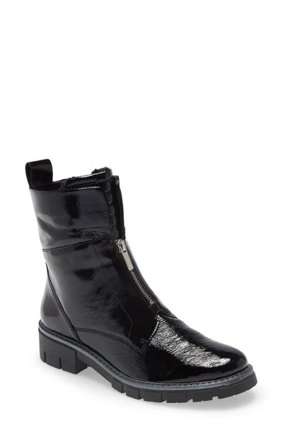 Ara Deon Leather Bootie In Black Vernice Patent Leather