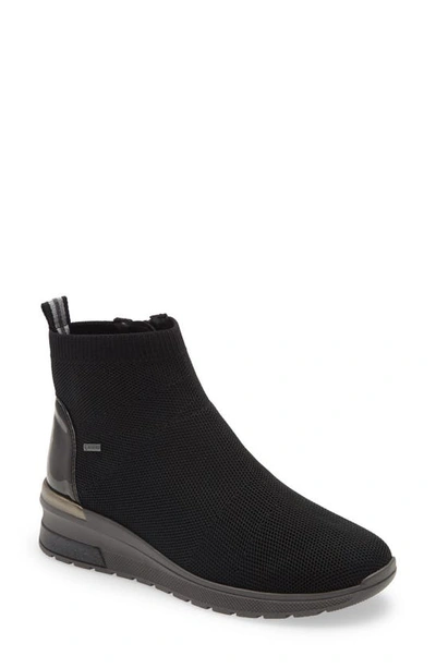 Ara Nadine Waterproof Bootie In Black Fabric