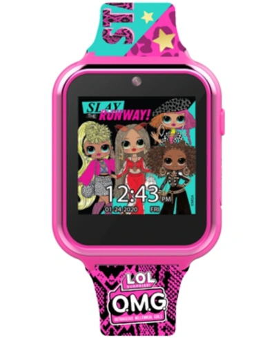 Accutime Kid's Omg Multicolored Silicone Touchscreen Smart Watch 46x41mm In Pink