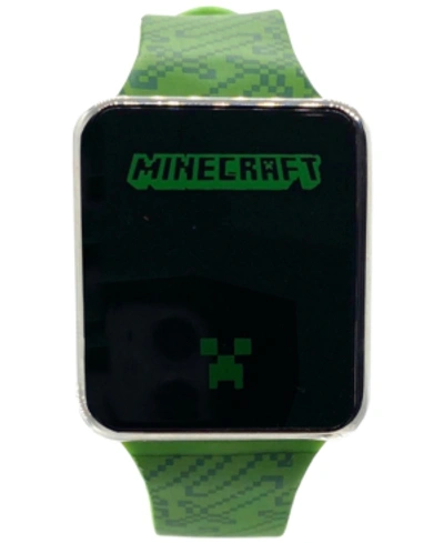 Accutime Kid's Minecraft Green Silicone Strap Touchscreen Watch 36x33mm