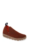 Asportuguesas By Fly London City Sneaker In Rust Tweed Fabric