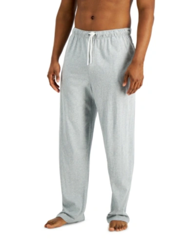 Club Room Men's Lightweight Nautical Flag Print Jogger Pajama Pants, Created For Macy's In Grey Heather