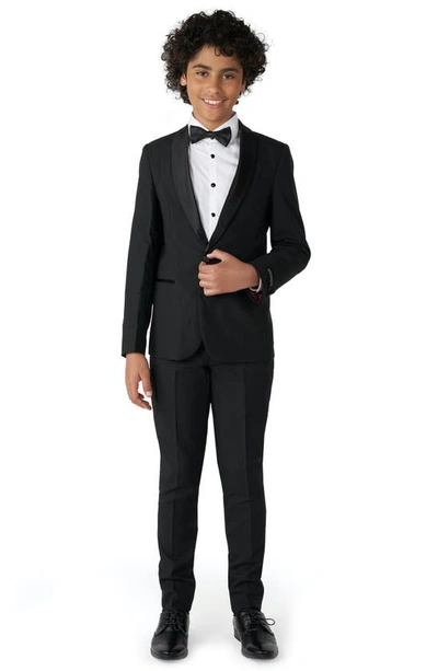 Opposuits Kids' Big Boys 3-piece Jet Set Solid Tuxedo Set In Black