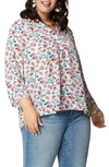 Curves 360 By Nydj Perfect Blouse In Sweet Tea Floral
