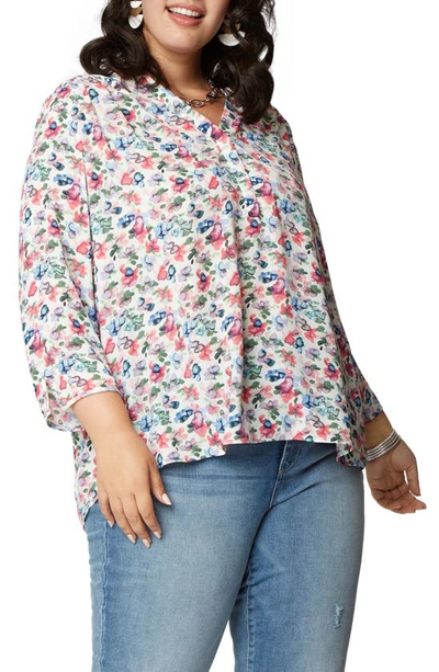 Curves 360 By Nydj Perfect Blouse In Sweet Tea Floral