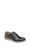Johnston & Murphy Kids' Bk Holden Boys Leather Perforated Derby Shoes In Black