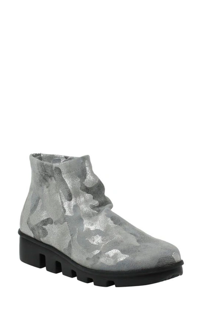 L'amour Des Pieds Hadirat Boot In Gray/ Silver Camo Leather