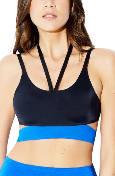 Hauty Drive Time Strappy Bralette In Dark Blue