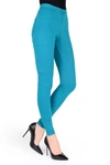 Memoi Soft Chic Women's Leggings In Pagoda Blu