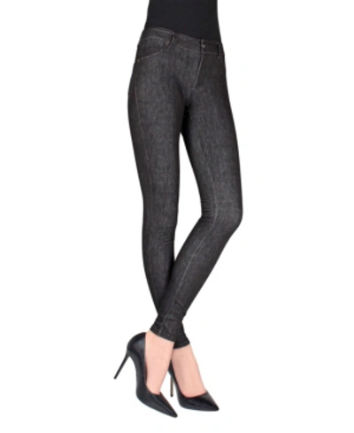 Memoi Women's Zipper Leggings In Black