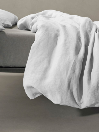 Society Limonta Rem Linen Duvet Cover, King In Bianco