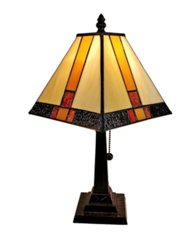 Amora Lighting Tiffany Style Mission Table Lamp In Multi