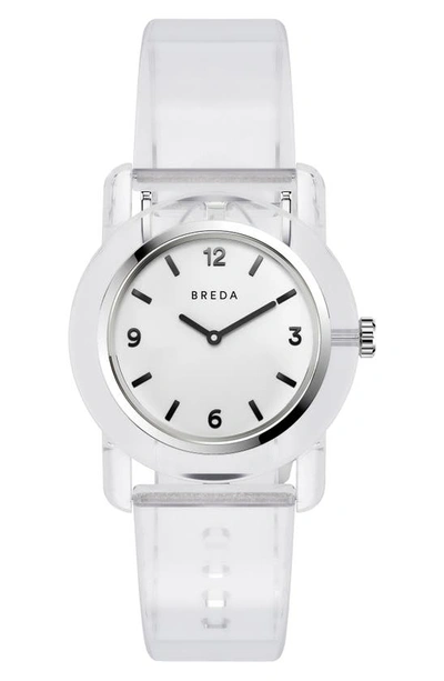Breda 'play' Transparent Recycled Plastic Watch In Clear At Urban Outfitters