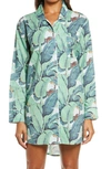 Sant And Abel Women's Martinique Banana Leaf Night Shirt In Green