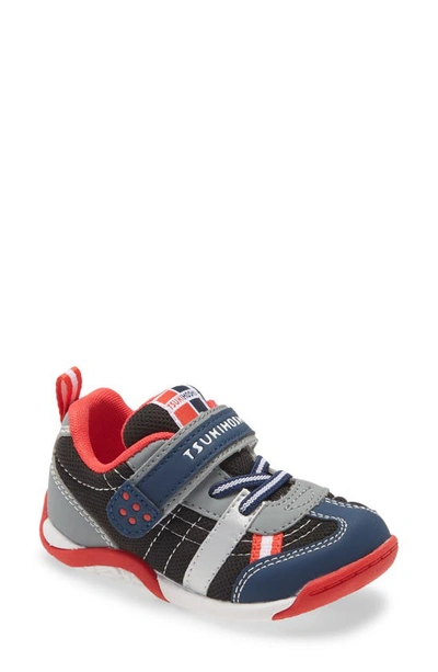 Tsukihoshi Kids' Kaz Washable Sneaker In Navy/red