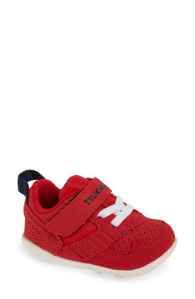 Tsukihoshi Kids' Racer Washable Sneaker In Red/ Navy