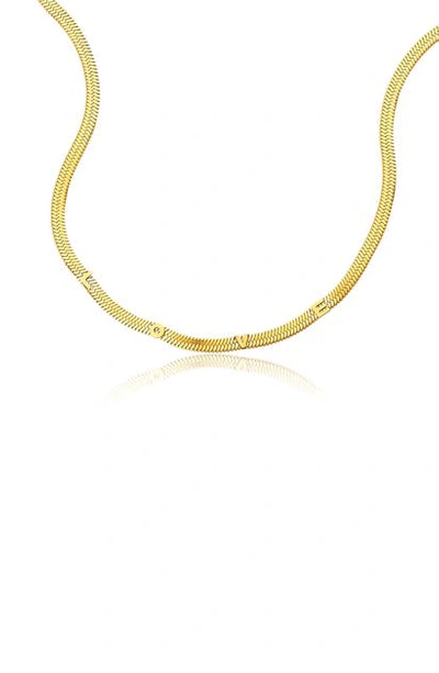 Adornia Love Chain Necklace In Yellow