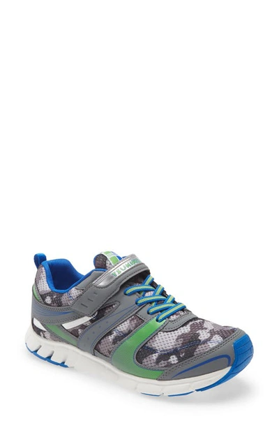 Tsukihoshi Kids' Velocity Washable Sneaker In Gray/ Camo