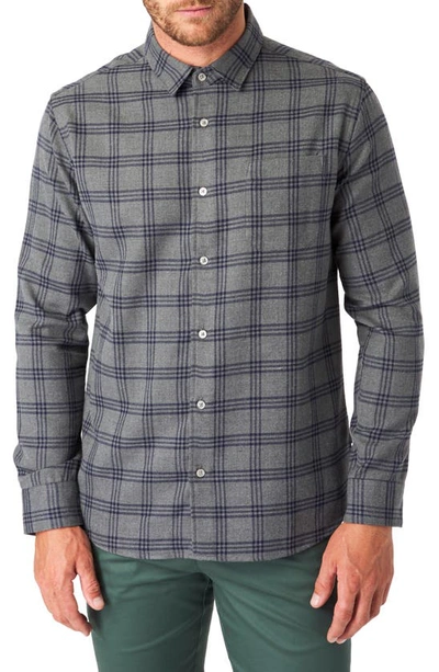 7 Diamonds Kane Slim Fit Plaid Button-up Shirt In Charcoal