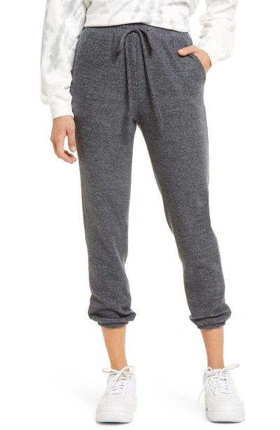 All In Favor Brushed Knit Joggers In Charcoal