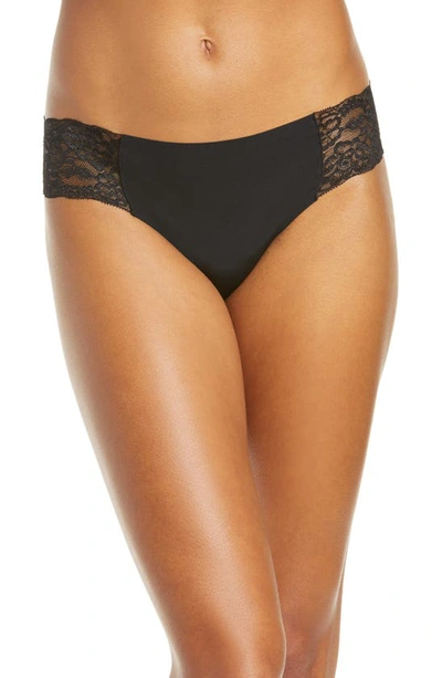 Proof Period & Leak  Lace Moderate Absorbency Cheeky Panties In Black