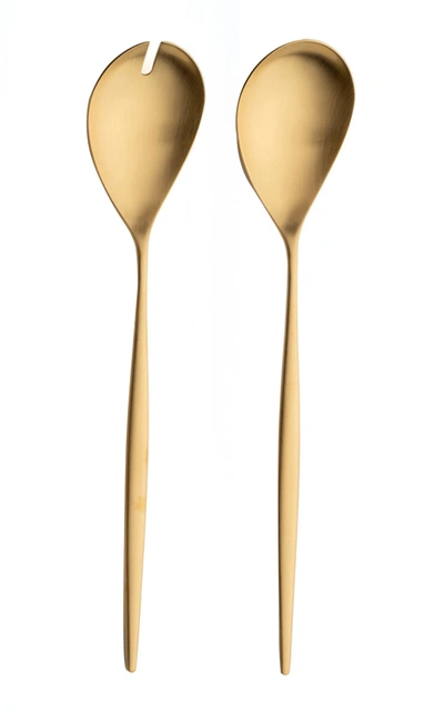 Cutipol Moon Stainless Steel Two-piece Salad Set In Gold