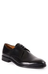 Paul Stuart Hancock Plain Toe Leather Blucher Derby Shoes In Black