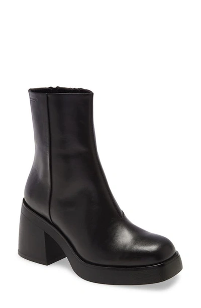 Vagabond Shoemakers Brooke Platform Bootie In Black Leather