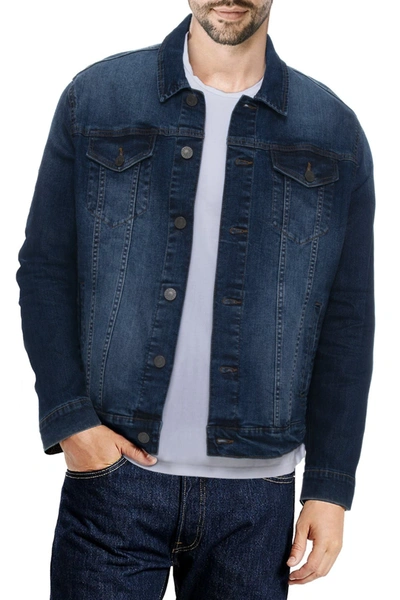 X-ray Slim Washed Denim Jacket In Indigo