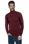 X-ray X Ray Cable Knit Turtleneck Sweater In Burgundy