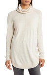 Caslonr Caslon Turtleneck Tunic Sweater In Beige Oatmeal Light Heather