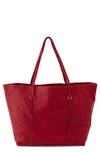 Hobo Kingston Leather Tote In Scarlet