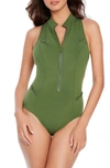 Magicsuitr Magicsuit(r) Coco Underwire One-piece Scuba Swimsuit In Olive Green