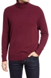 Nordstrom Men's Shop Cashmere Turtleneck Sweater In Burgundy London