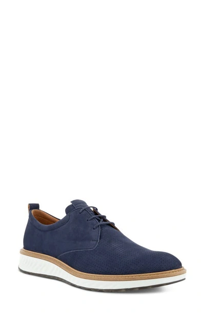 Ecco St.1 Hybrid Perforated Plain Toe Derby In Night Sky