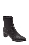 Trotters Kippy Bootie In Dark Grey Leather