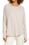 Zella Relaxed Long Sleeve T-shirt In Pink Sphinx