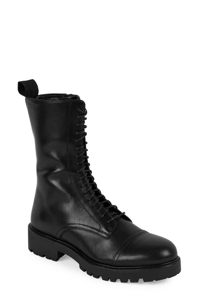 Vagabond Shoemakers Kenova Combat Boot In Black Leather
