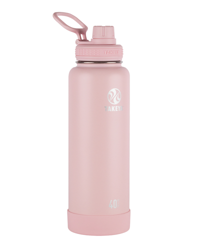 Takeya Actives 18oz Insulated Stainless Steel Water Bottle With Insulated Spout Lid In Blush